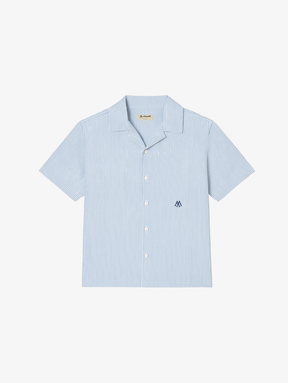 SEERSUCKER STRIPE BLUE /WHITE SHIRT "M"