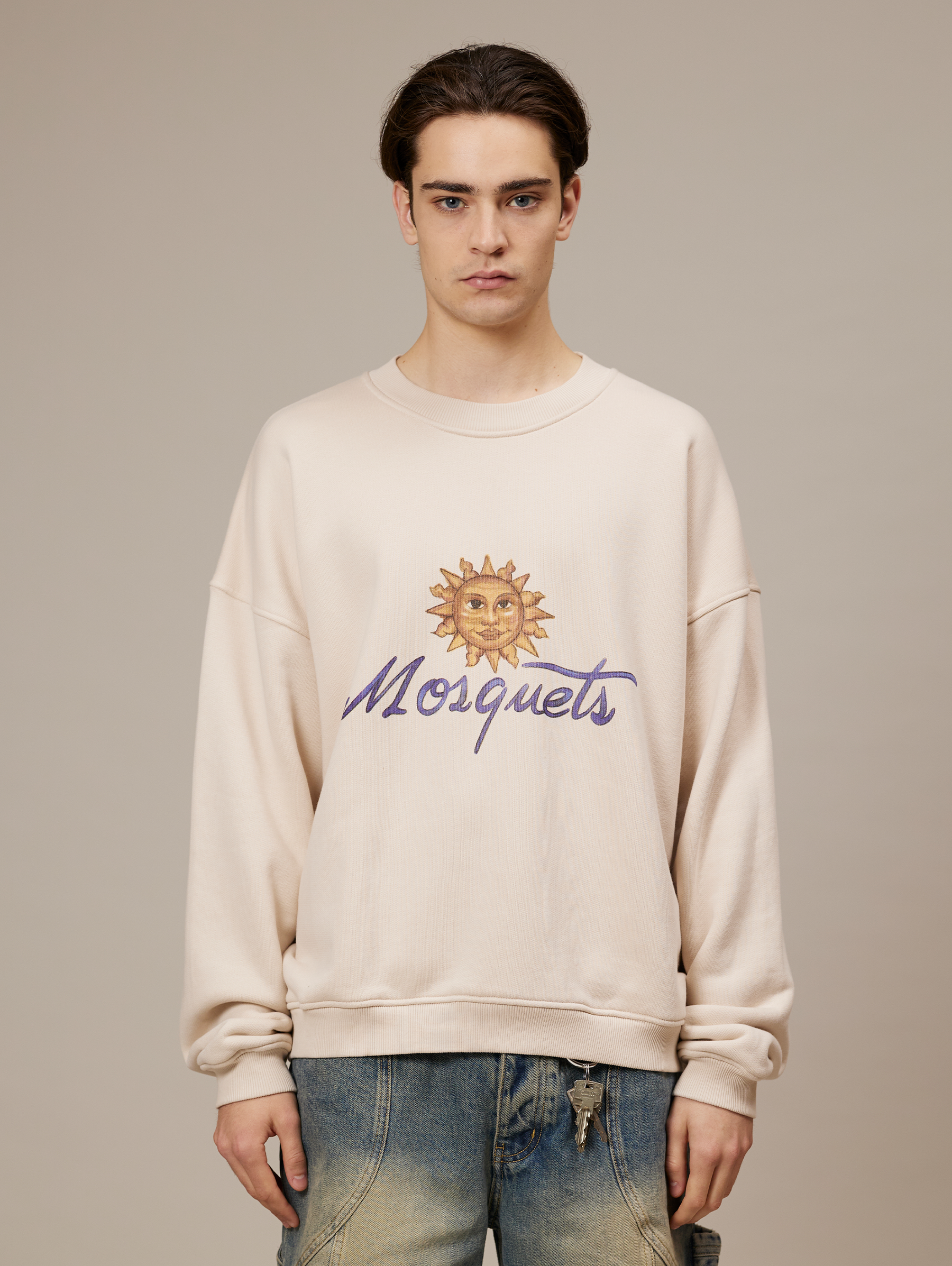 CREAM SWEATER "SUN"