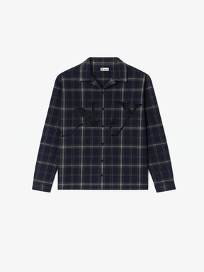 BLUE CHECK FLANNEL SHIRT "NY"