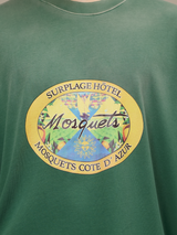 GREEN SUNFADED T-SHIRT "HOTEL EMBLEM"