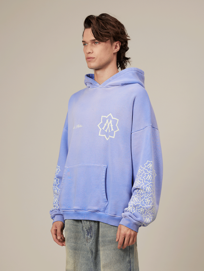 LIGHT BLUE SUNFADED HOODED "MOSQUETS ATELIER"