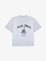 LIGHT GREY SUNFADED T-SHIRT "NEW YORK"