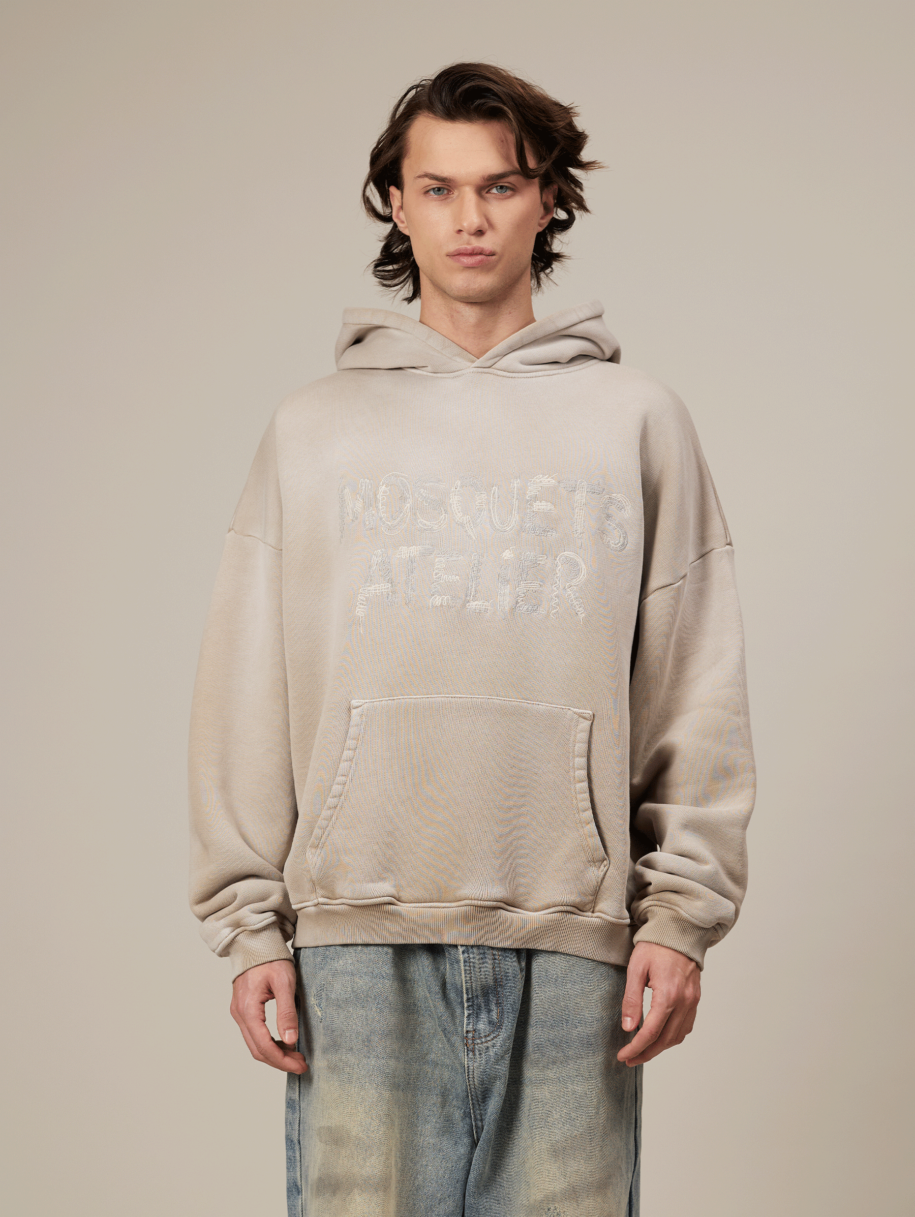 BEIGE SUNFADED HOODED "ATELIER"