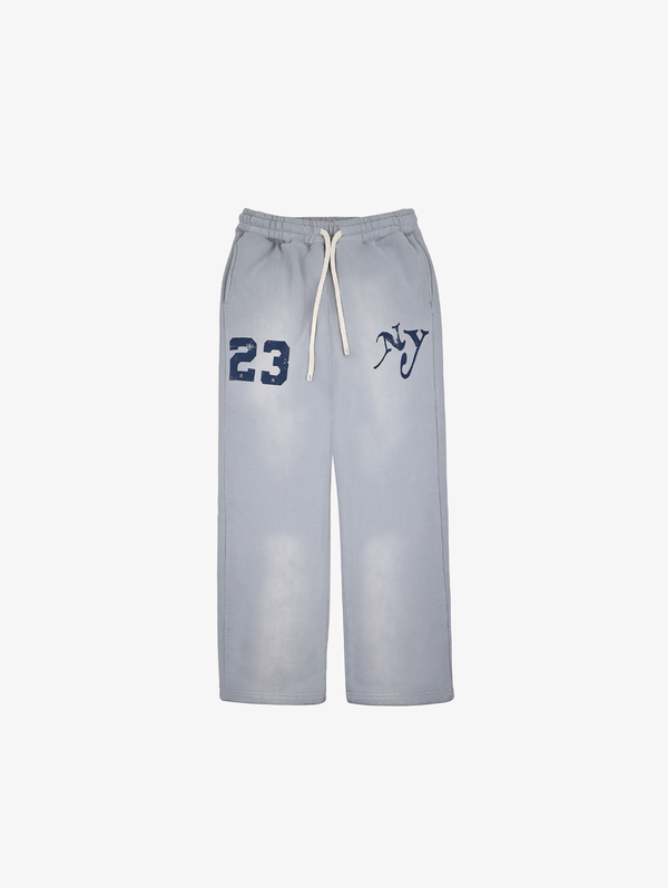 LIGHT GREY SUNFADED SWEATPANTS "NY"