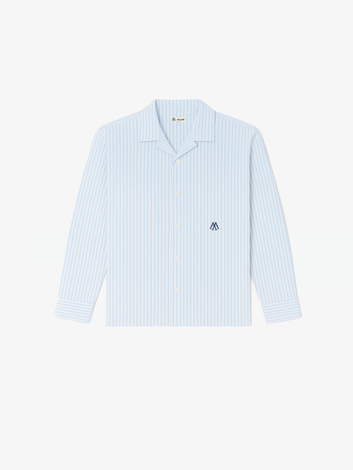 BLUE WHITE SEERSUCKER SHIRT "M"