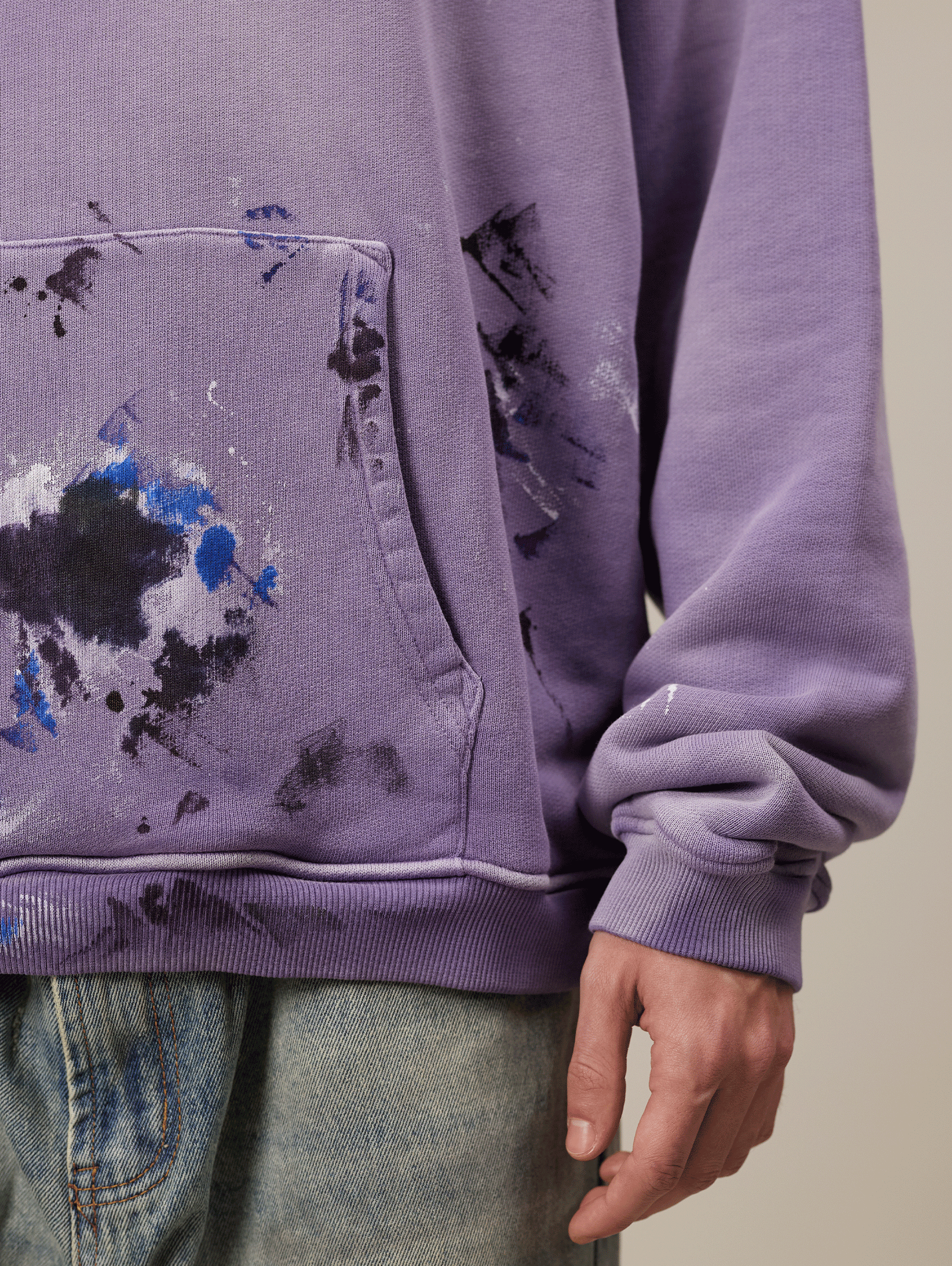 VIOLET SUNFADED PAINTED HOODED "ART GALLERY"