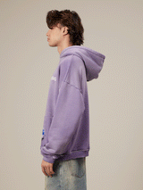 VIOLET SUNFADED PAINTED HOODED "ART GALLERY"
