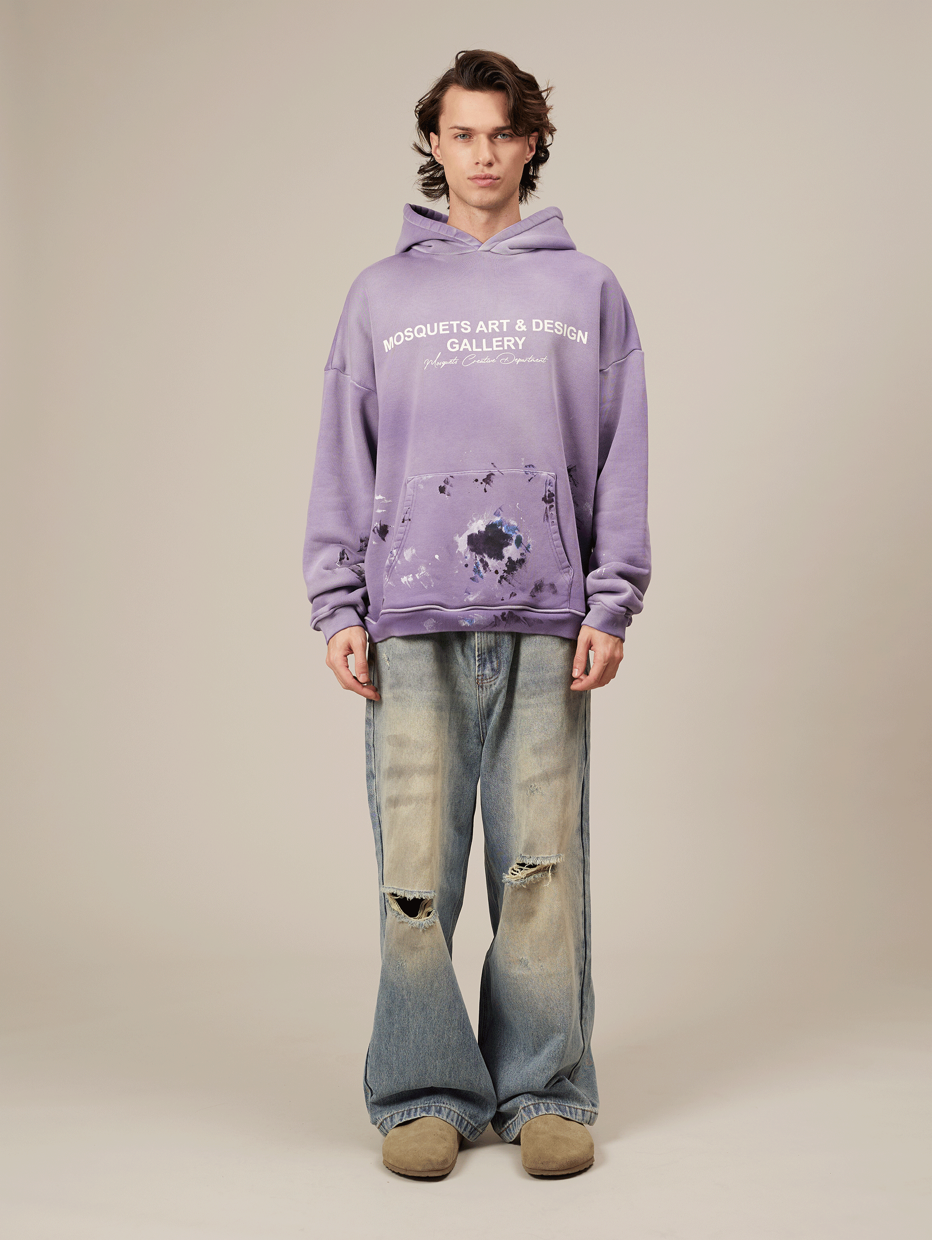 VIOLET SUNFADED PAINTED HOODED 