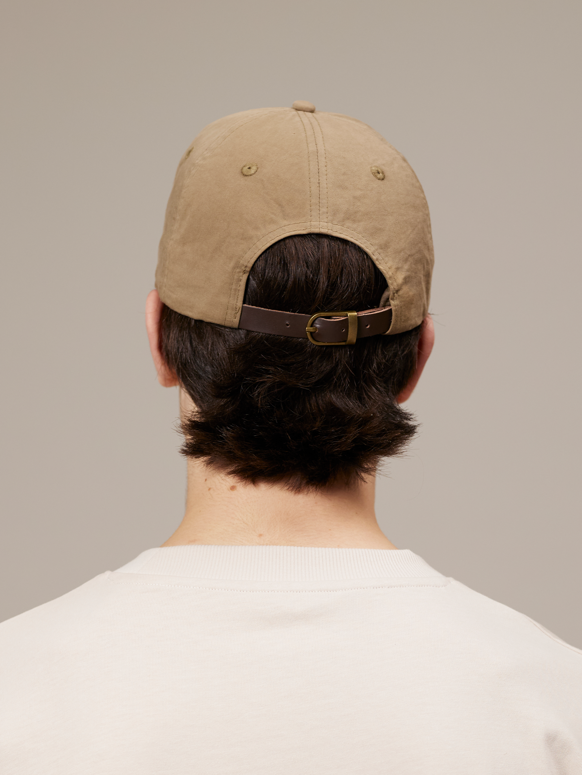 KHAKI WASHED COTTON CAP 