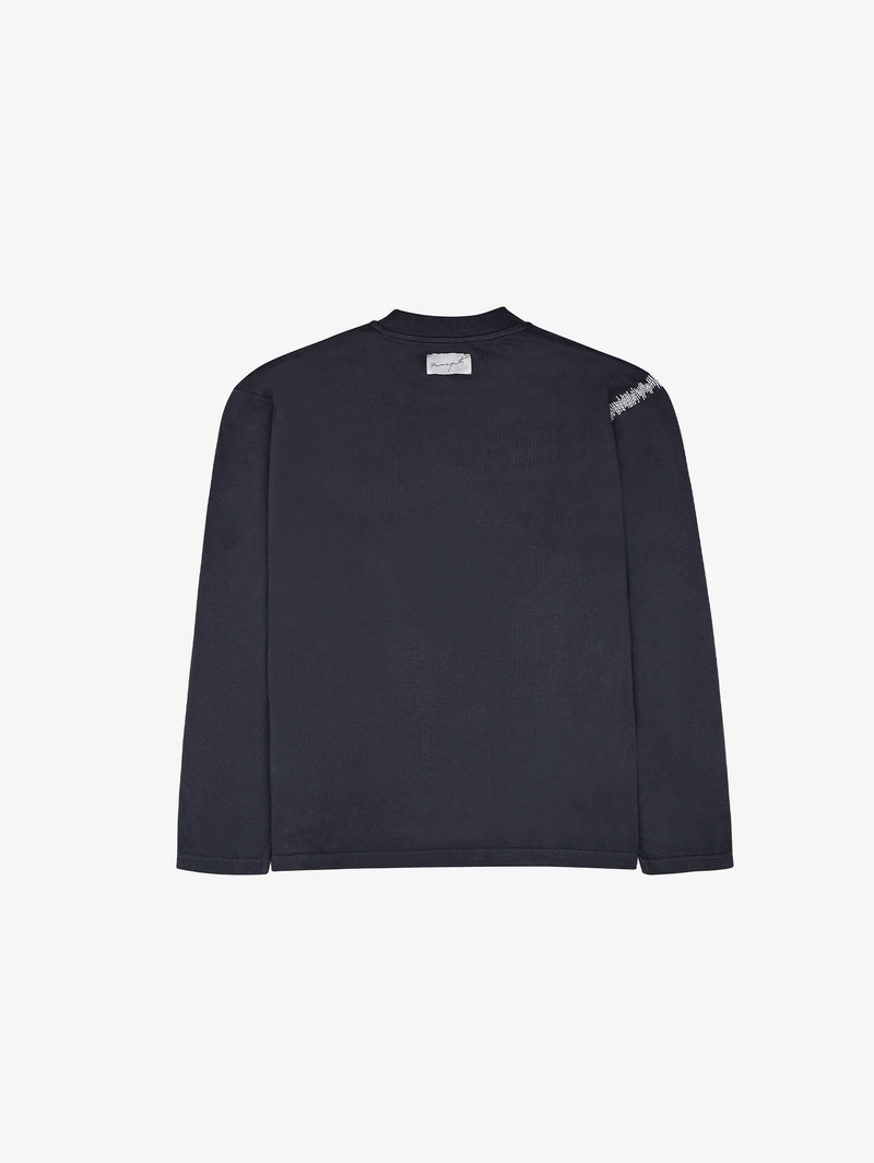 BLACK STITCH AND REPAIR LONGSLEEVE "MOSQUETS"