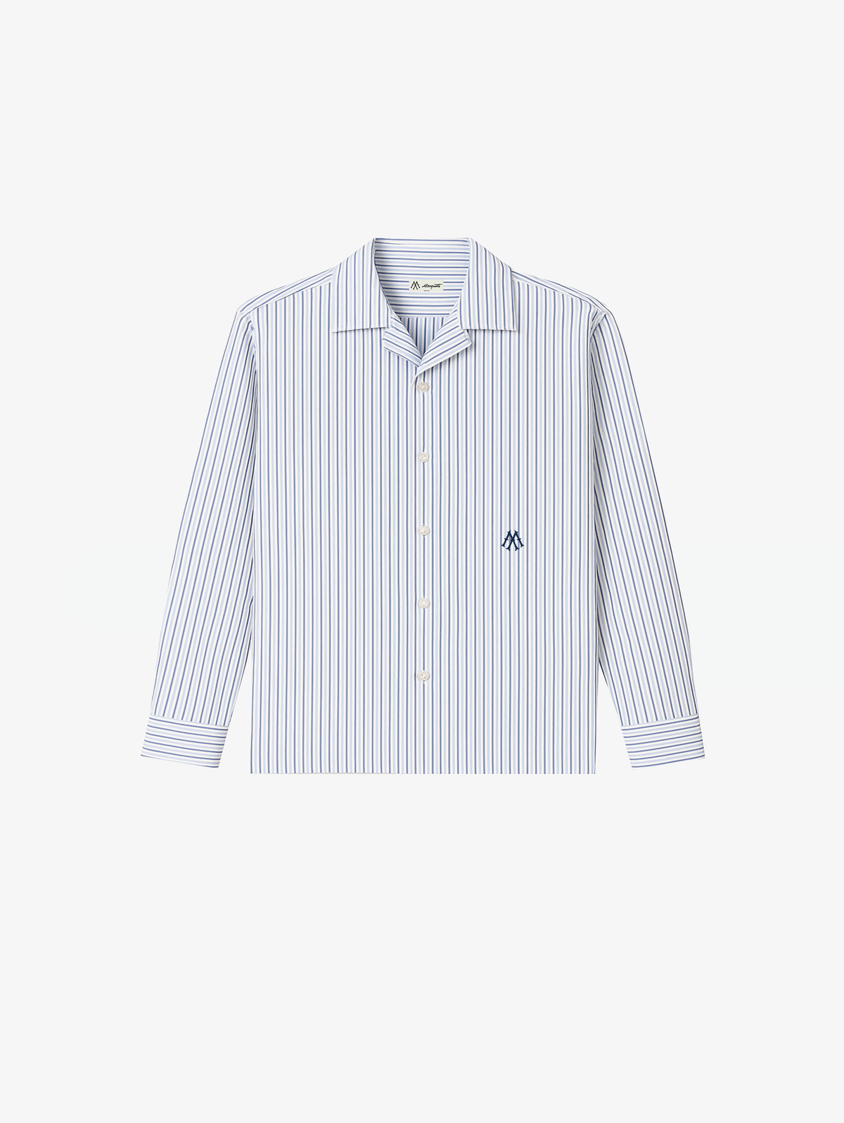BLUE SEERSUCKER SHIRT "M"