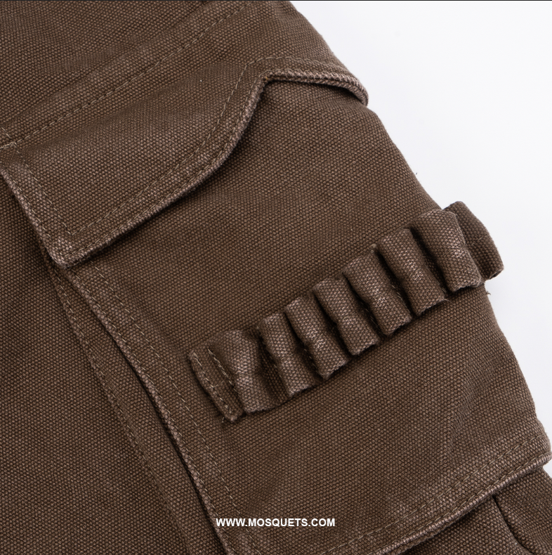 BROWN WASHED CARGO SHORTS - Mosquets