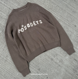 LIGHT BROWN HEAVY KNIT SWEATER "MOSQUETS"