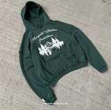 DARK GREEN OPEN EDGES HOODED "MOSQUETS PRODUCTIONS"