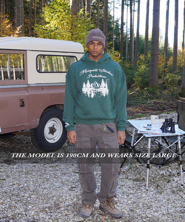 DARK GREEN HOODED "MOSQUETS PRODUCTIONS"