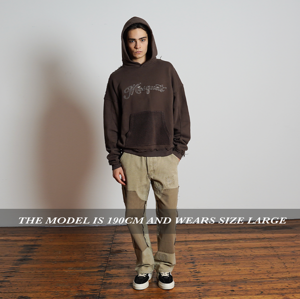 BROWN CUT & SEWN HOODED "MOSQUETS"