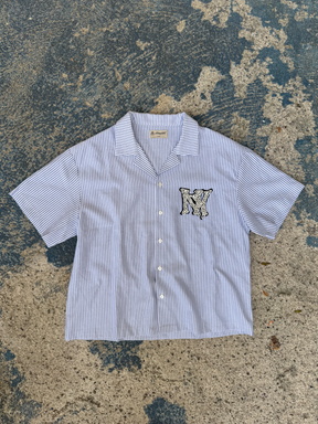 BLUE/ WHITE  SHIRT "NY RHINESTONE"