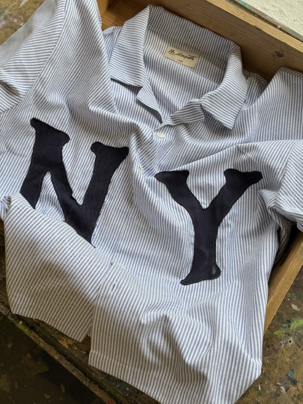 BLUE/ WHITE  SHIRT "NY"