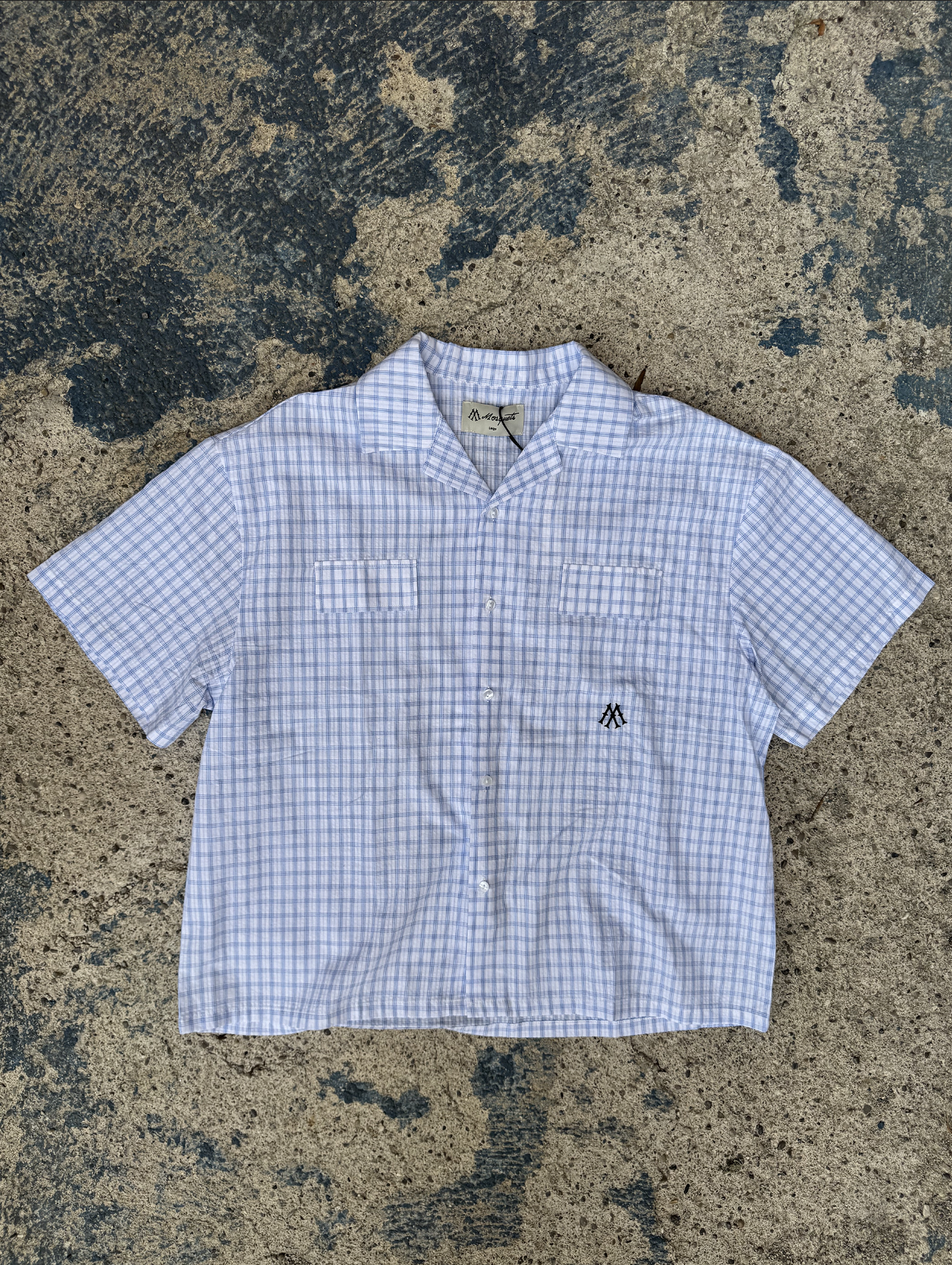 CHECK LIGHT BLUE /WHITE SHIRT "M"