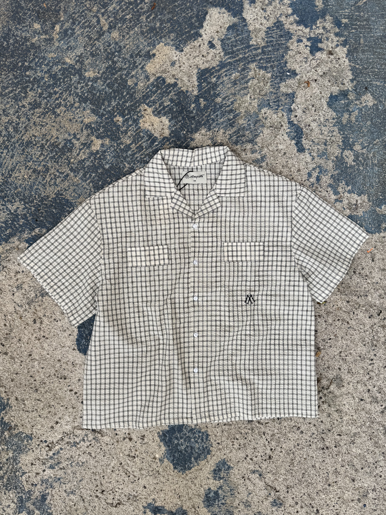 SEERSUCKER BLACK/WHITE SHIRT 