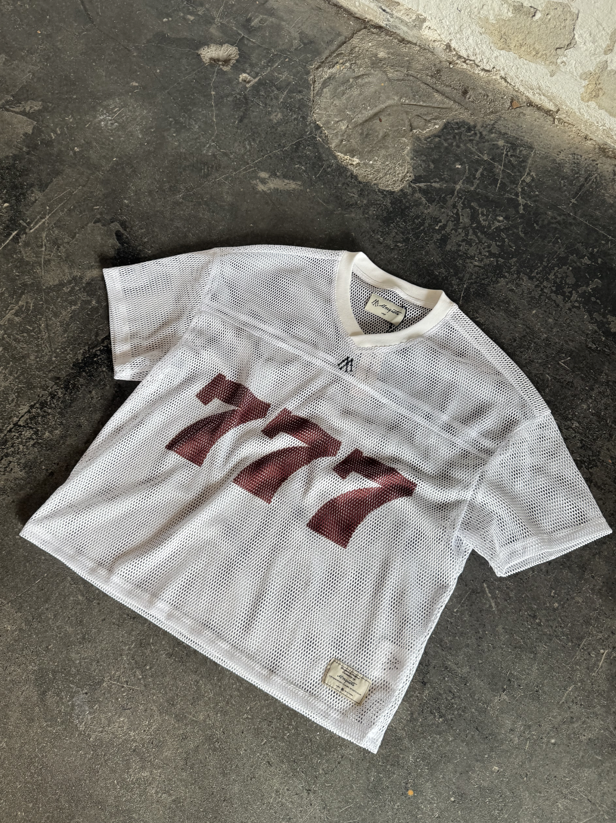 WHITE MESH FOOTBALL JERSEY "JACKPOT"