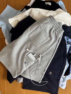 EVERYDAYS GREY MELANGE  SWEAT SHORTS "M"