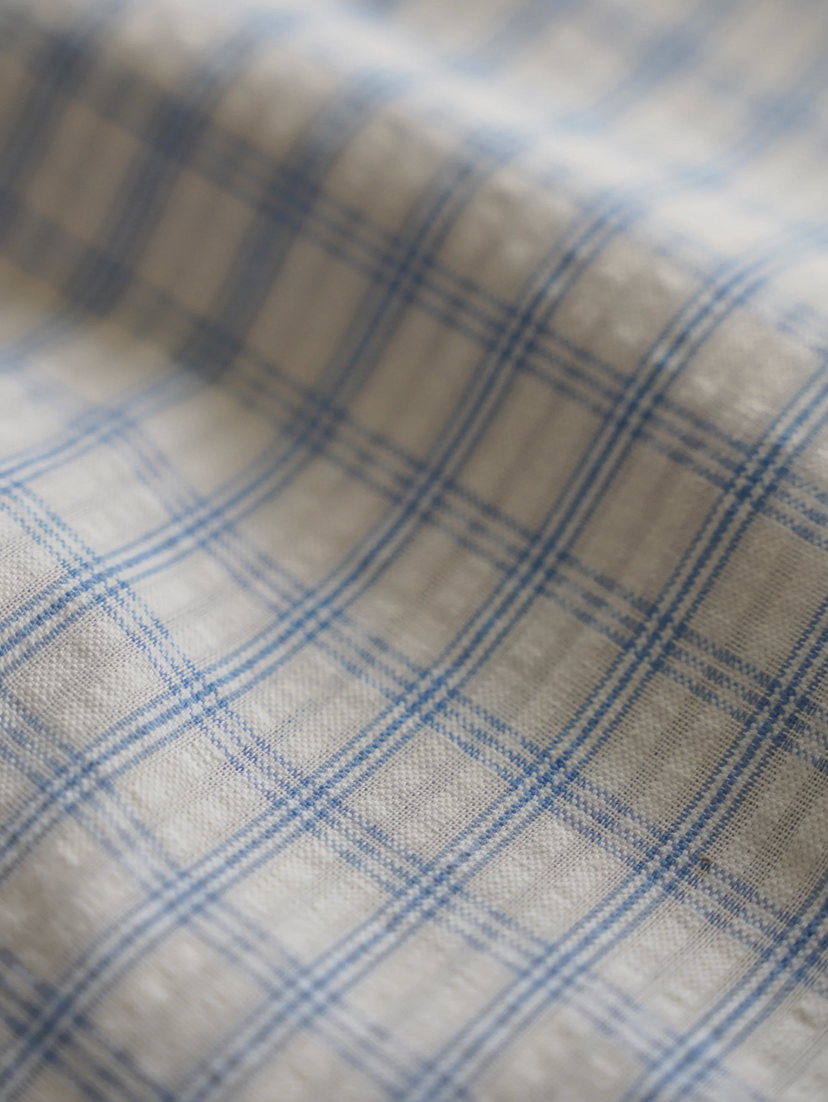 CHECK SEERSUCKER SHIRT "M"