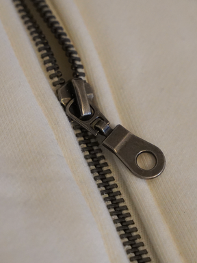 CREAM ZIP HOODED "NY"