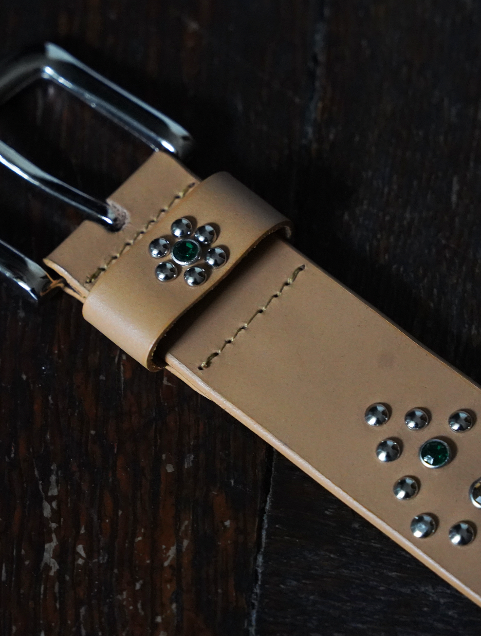 BEIGE RHINESTONES BELT 