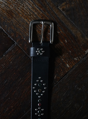 BLACK RHINESTONES BELT "ORNAMENT"