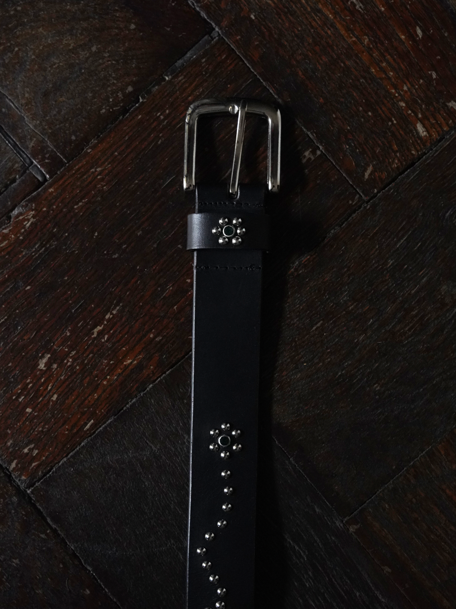 BLACK RHINESTONES BELT 