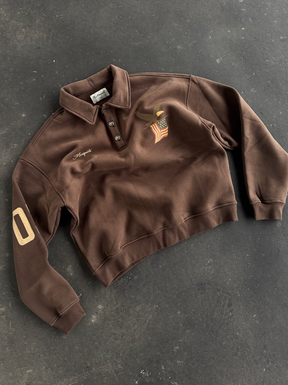BROWN POLO SWEATER  "US EAGLE" - Mosquets