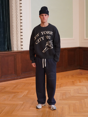 DARK GREY KNIT SWEATER "NY 02"