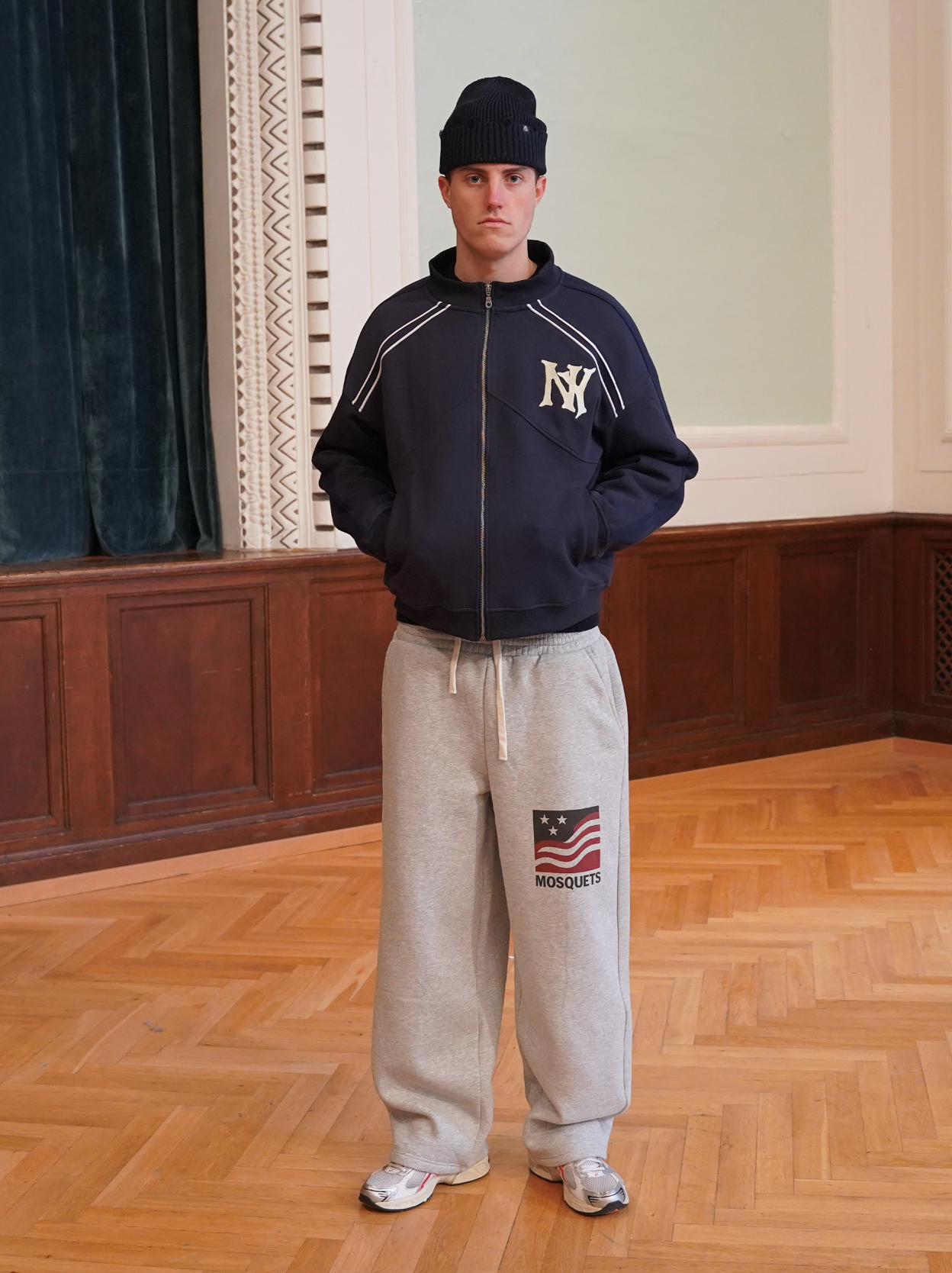 BLUE TRAIN JACKET "NY" - Mosquets