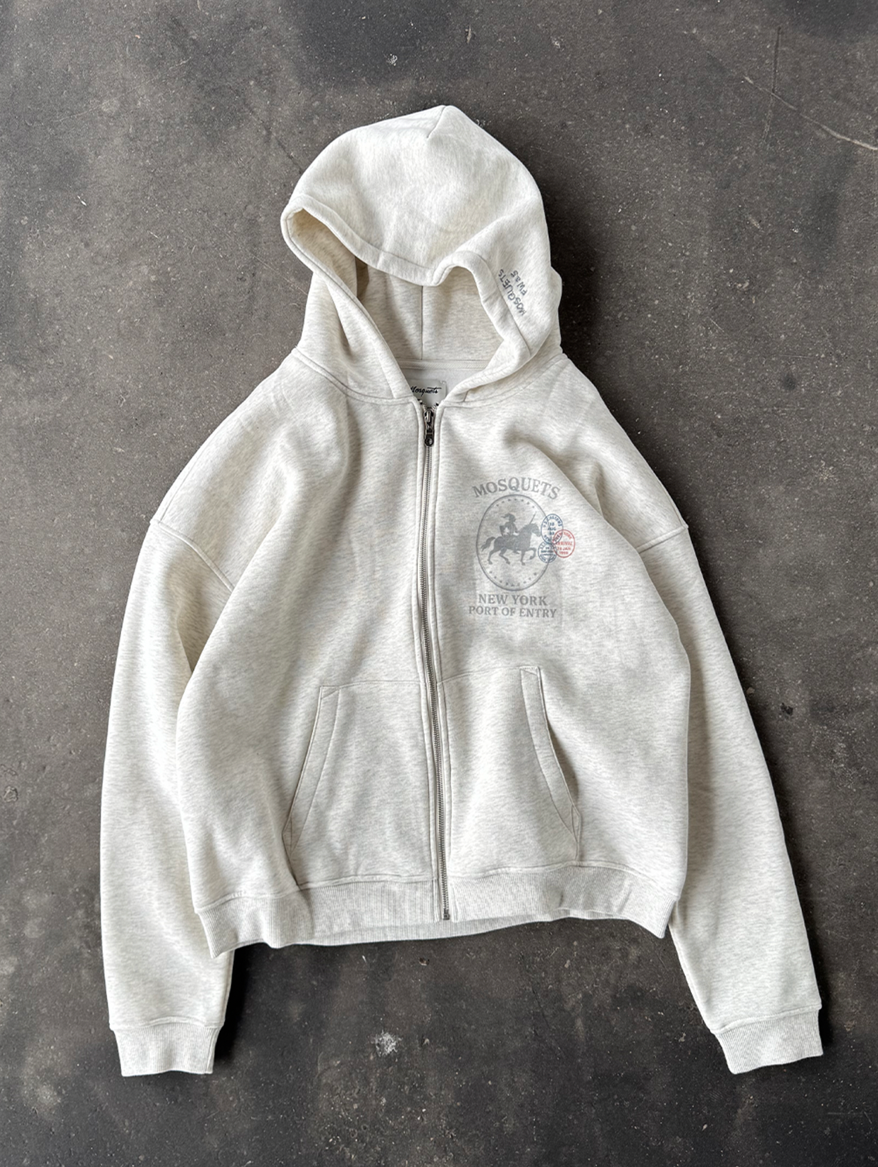 OAT MELANGE ZIP HOODED 