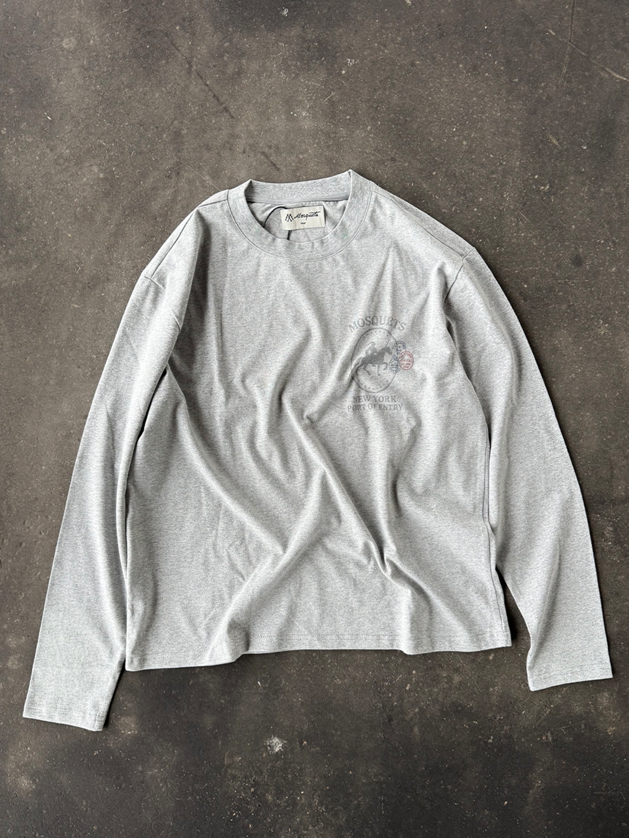 LONGSLEEVE SHIRT GREY MEL. 