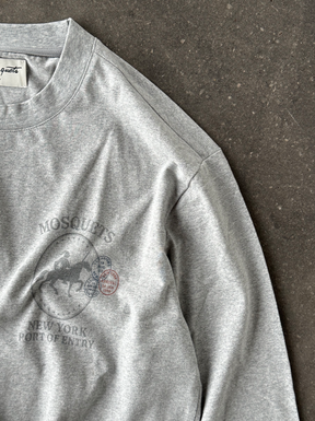 LONGSLEEVE SHIRT GREY MEL. "POST STAMP"