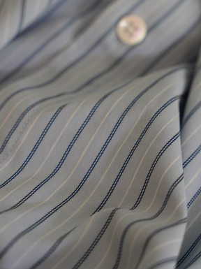 BLUE STRIPE SHIRT "RED MOSQUETS"