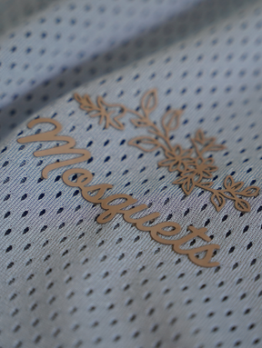 LIGHT BLUE MESH HENLEY "MOSQUETS"