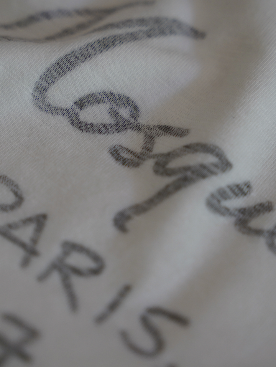 WHITE  SLUB T-SHIRT 