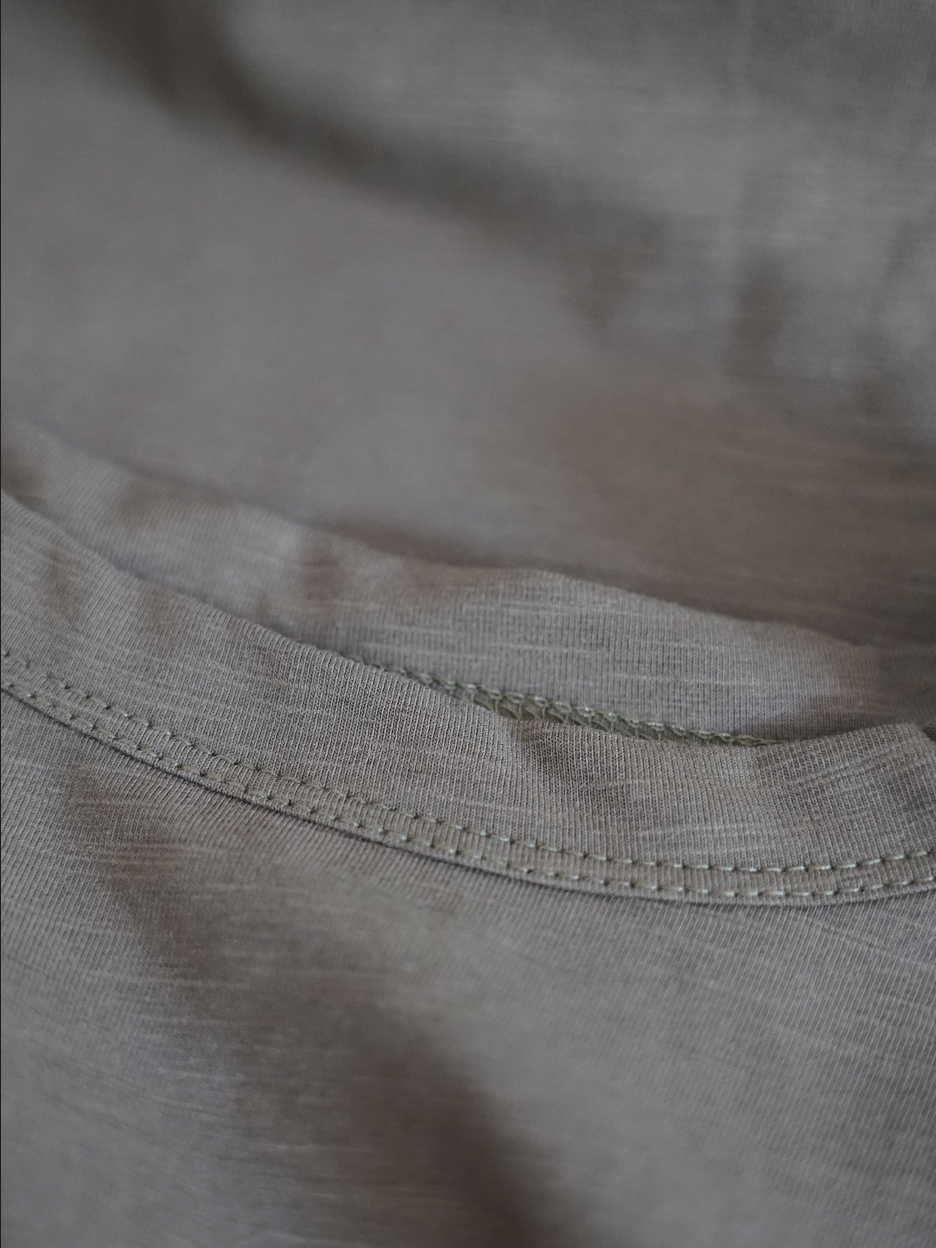 OLIVE SLUB T-SHIRT 
