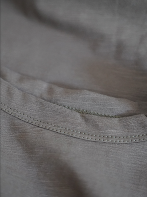 OLIVE SLUB T-SHIRT "MOSQUETS"