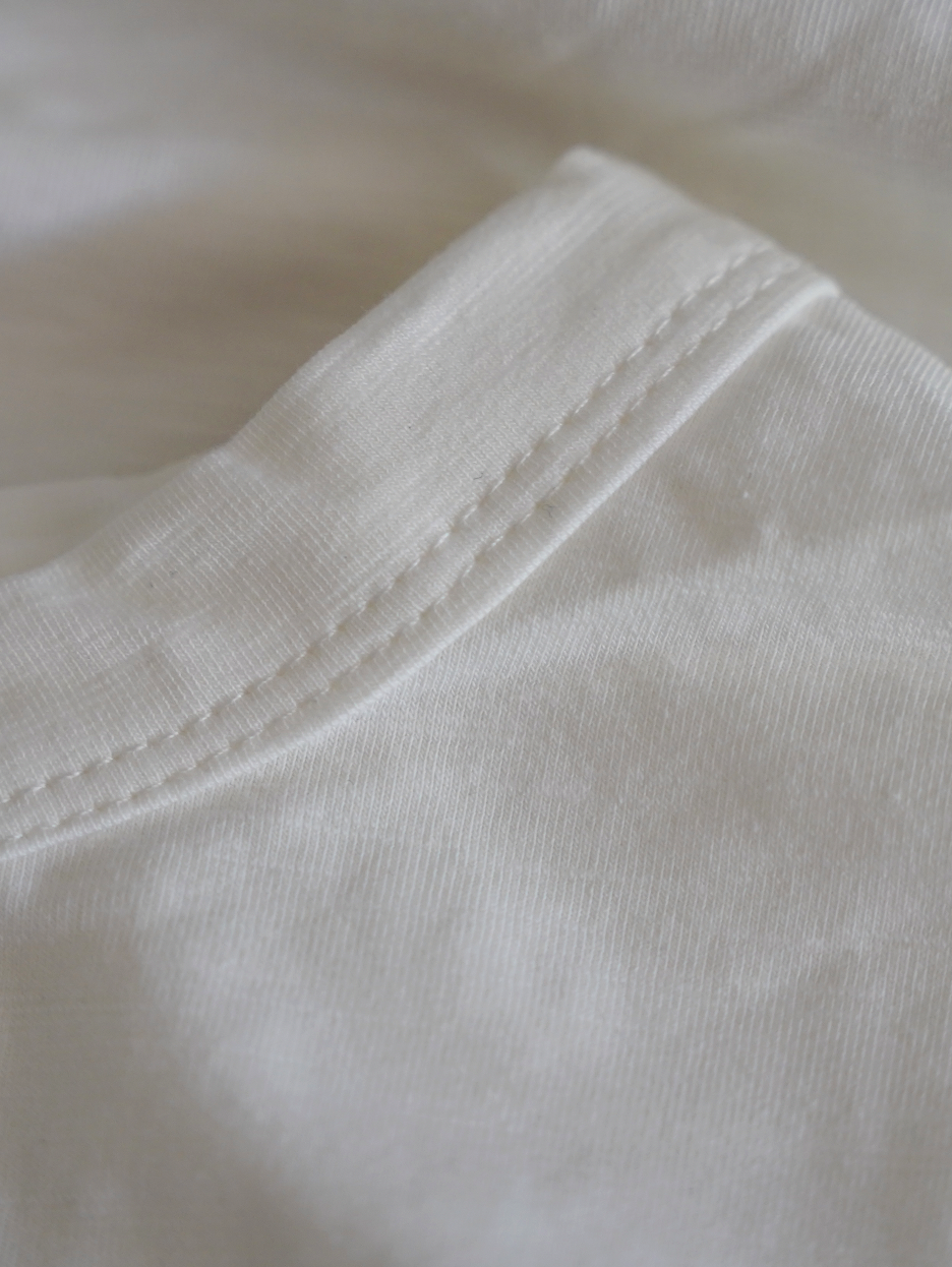 WHITE SLUB T-SHIRT 