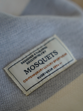 RUGBY POLO STRIPE GREY WHITE "MOSQUETS"