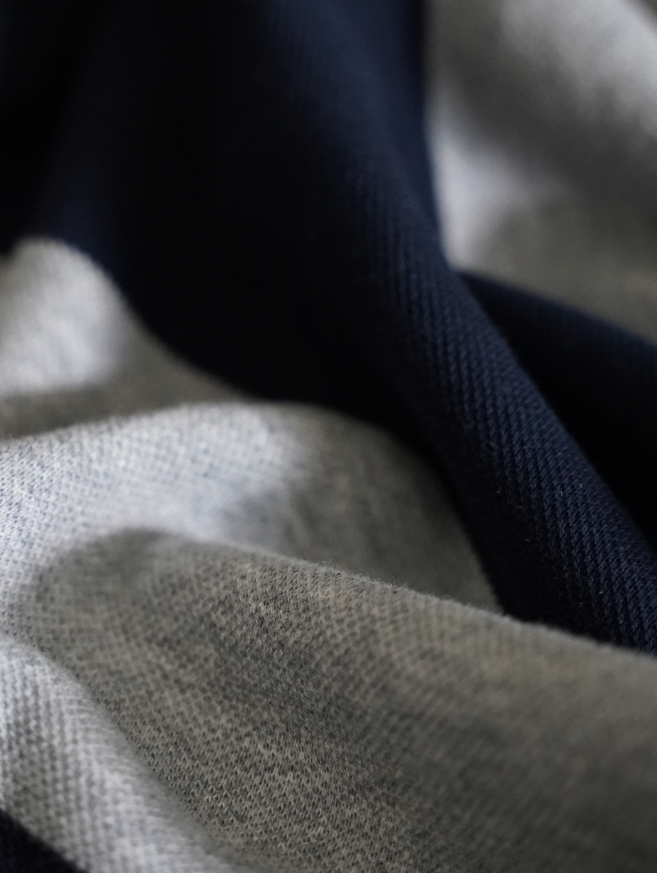 RUGBY POLO STRIPE BLUE GREY 