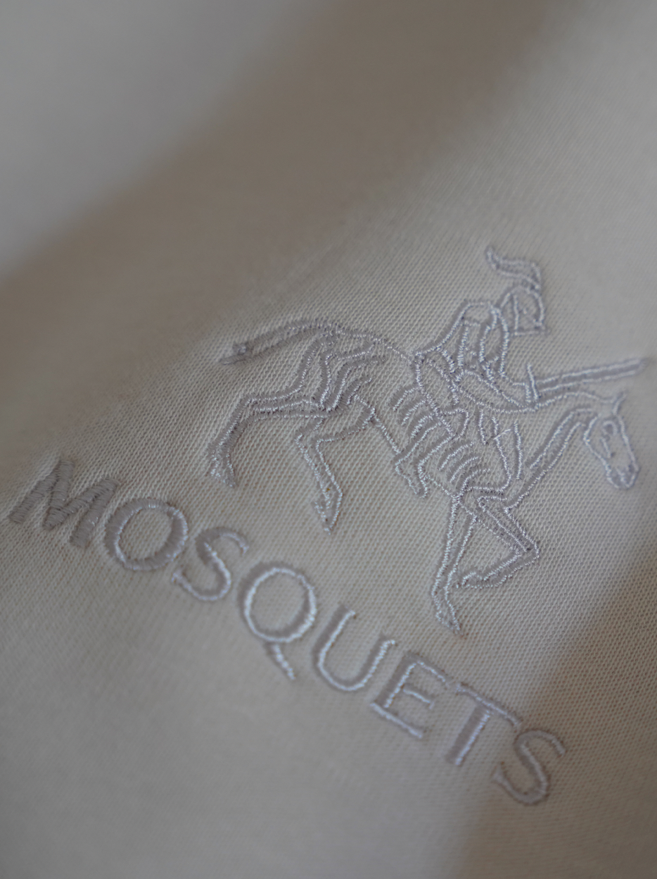 CREAM WHITE TRAIN JACKET "MOSQUETS"