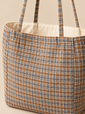 CHECK TOTE BAG