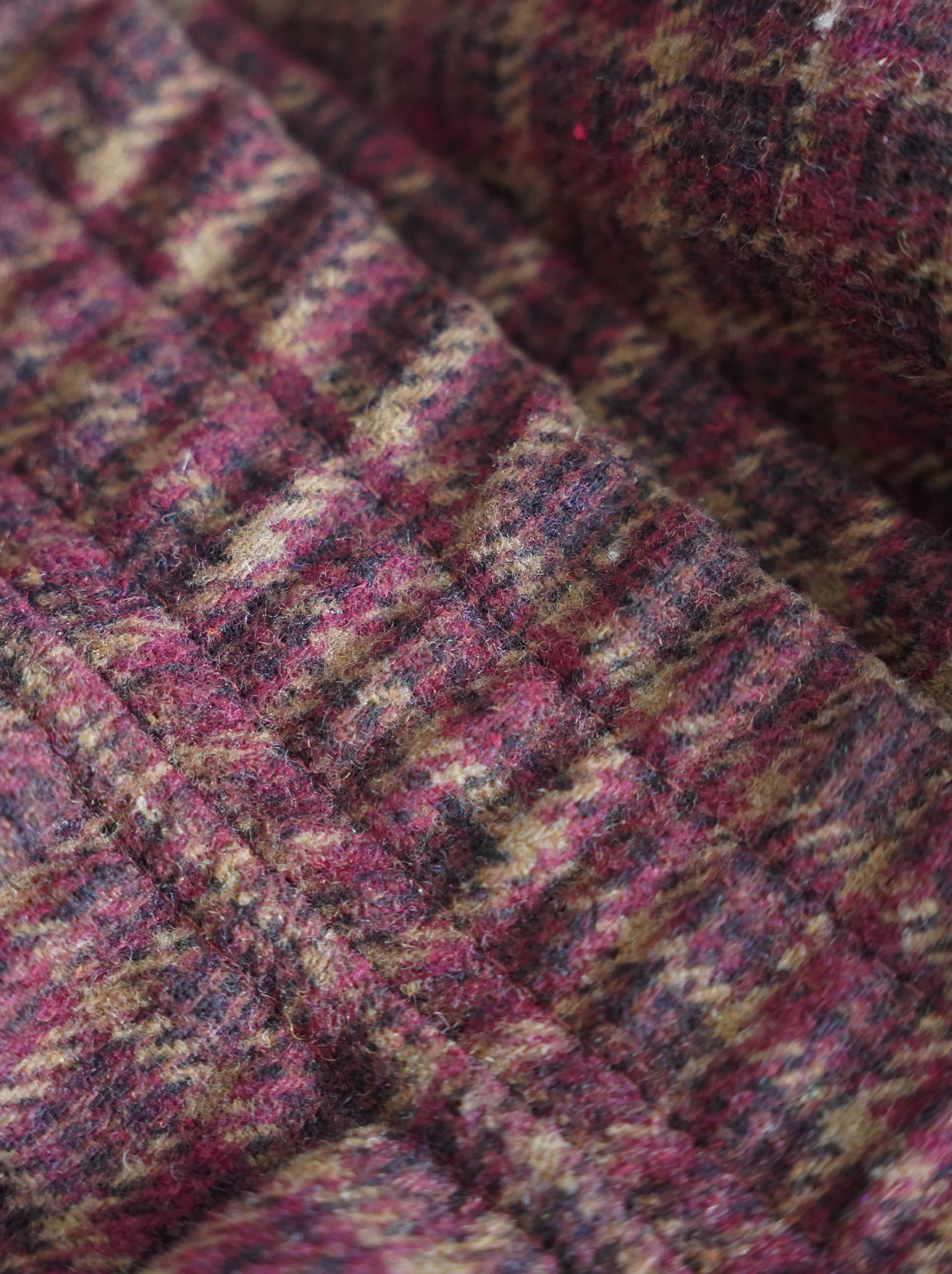 RED CHECK WOOL JACKET 