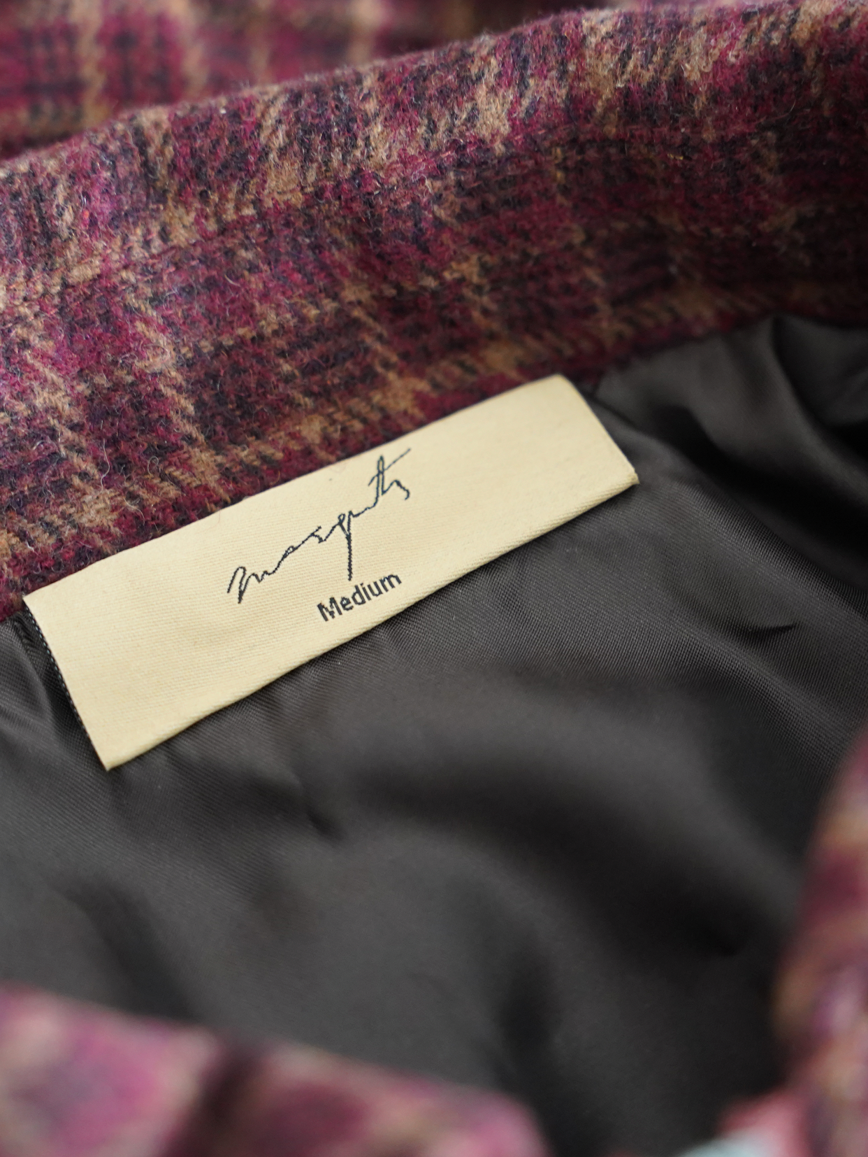 RED CHECK WOOL JACKET "MOSQUETS"