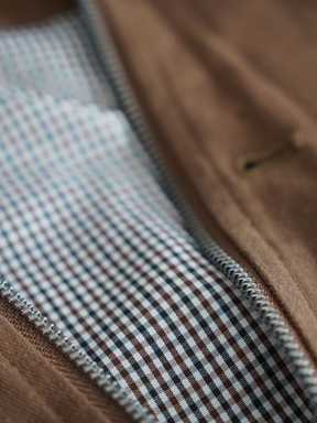 BROWN TWILL JACKET "ATELIER DEPT."